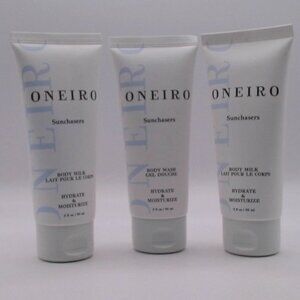 Oneiro Sunchasers Body Care Set –‎ 2 Body Milks + 1 Body Wash Travel Size NWT